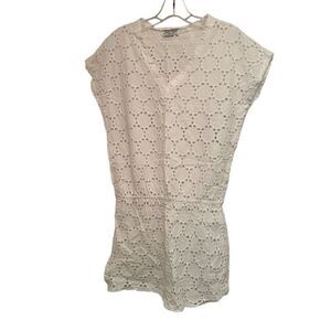 Jordan Taylor white eyelet coverup
